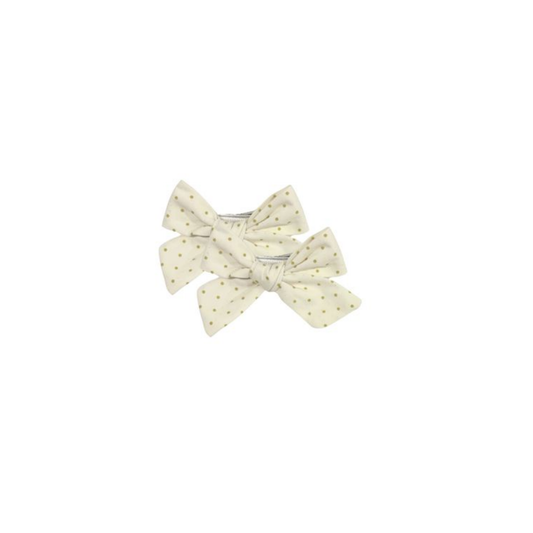 Knot Yellow Dot Pebble Bow Set