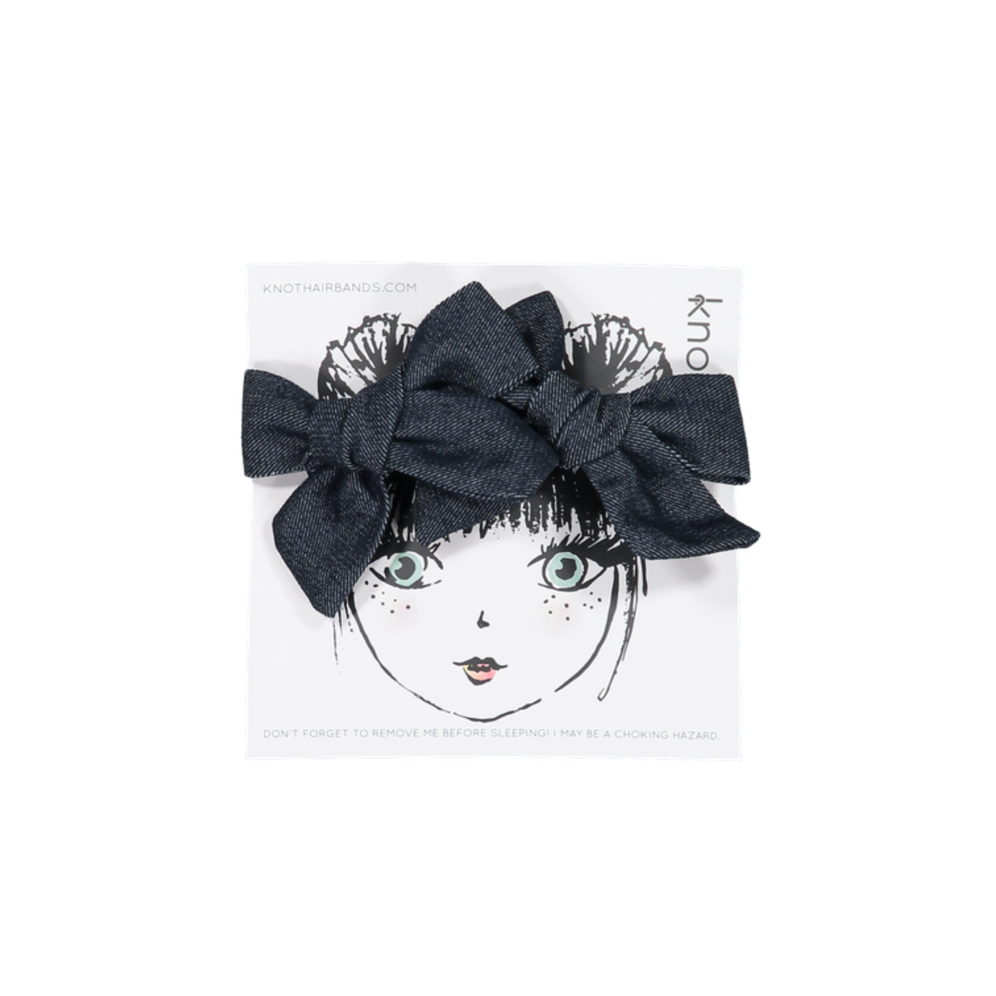 Knot Dark Wash Vintage Denim Bow Set