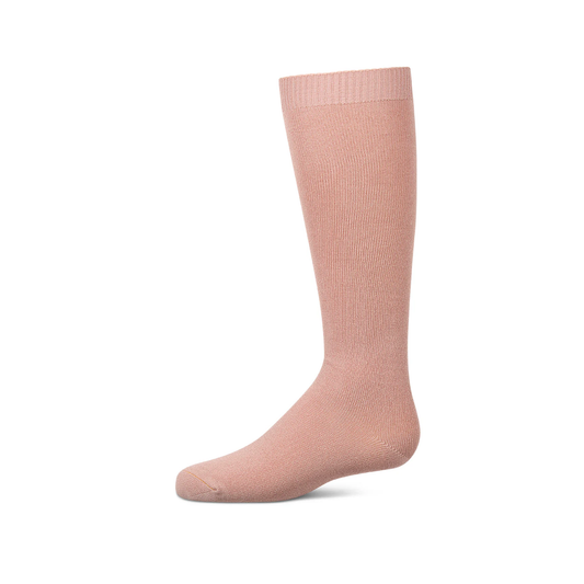 Memoi Rosewood Pink Kids Basic Soft Rayon from Bamboo Knee High Socks