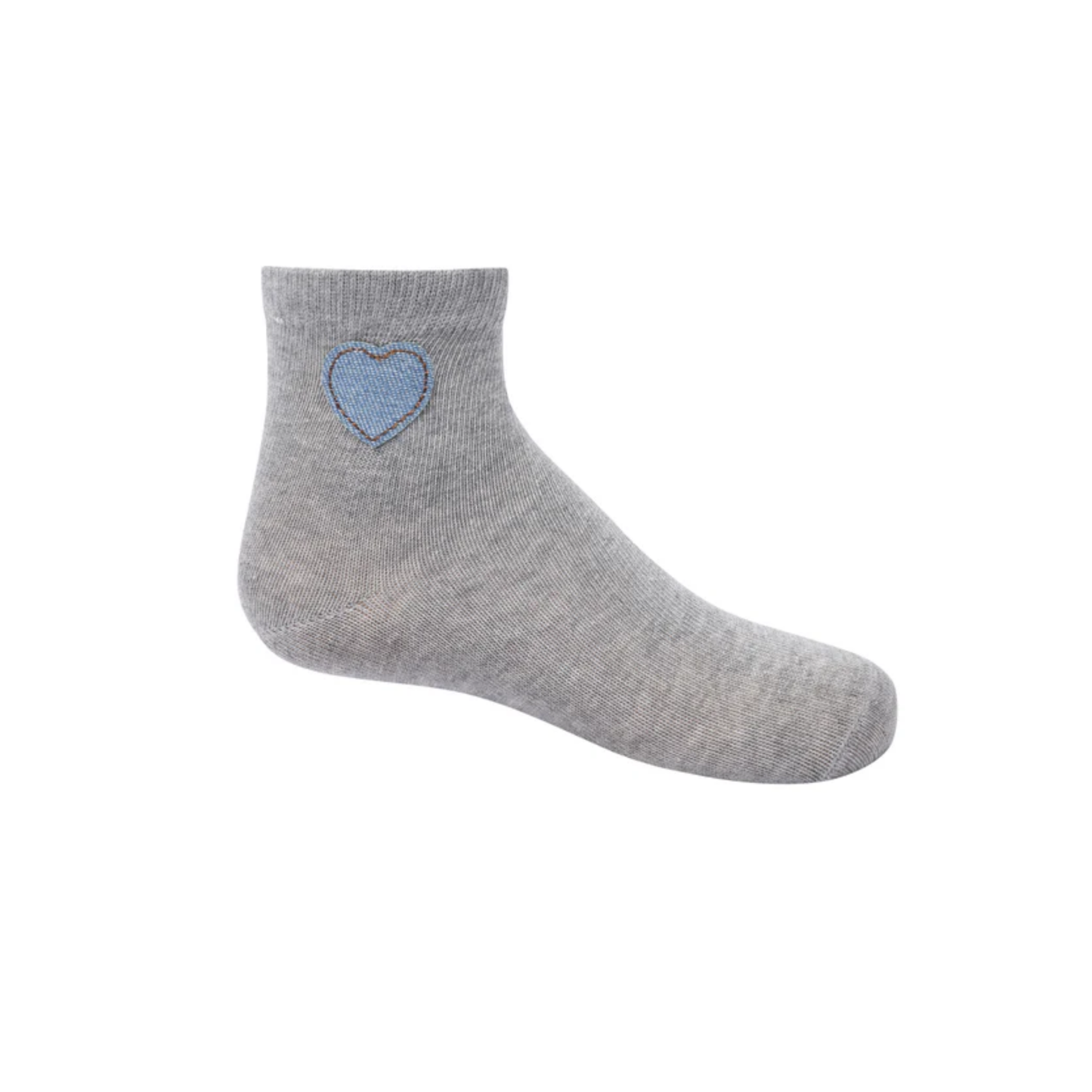 Zubii 286 Light Grey Denim Heart Ankle