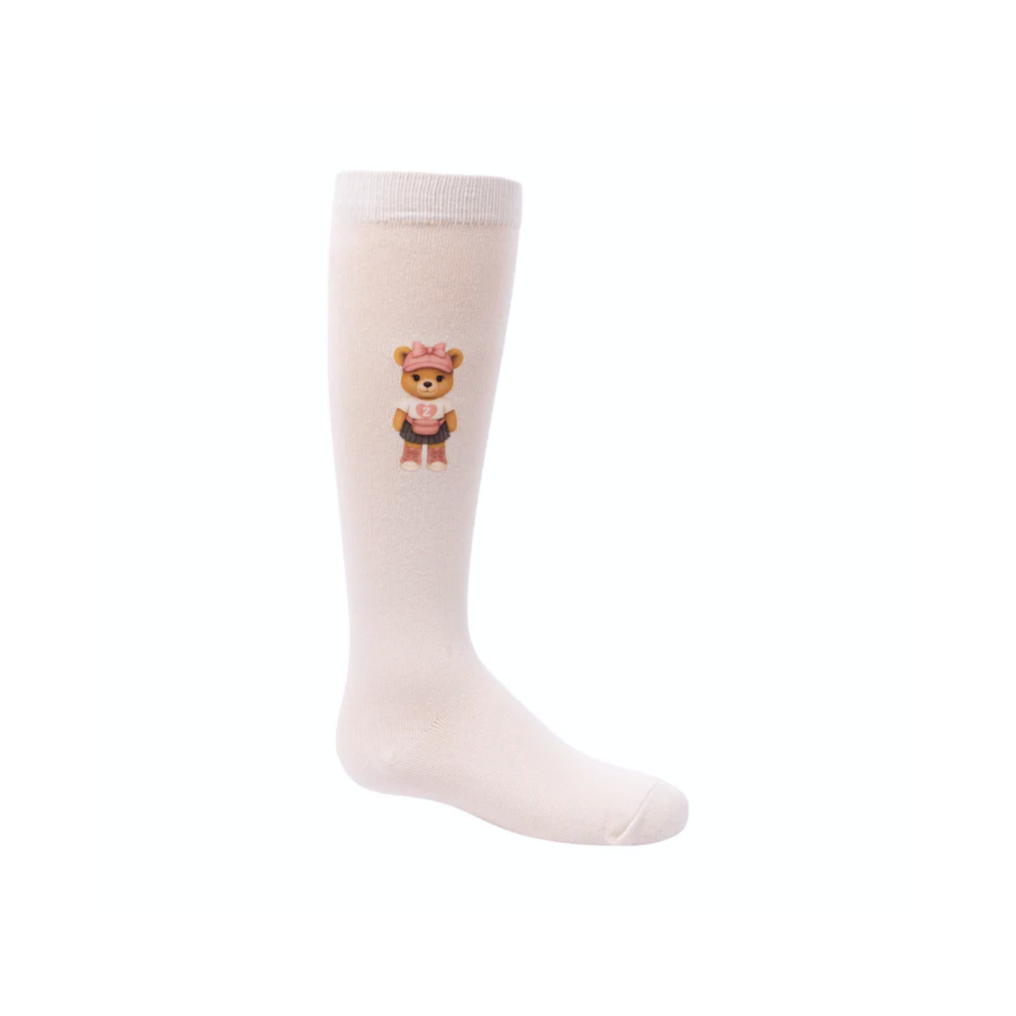 Zubii 99 Ivory Printed Girl Bear Knee