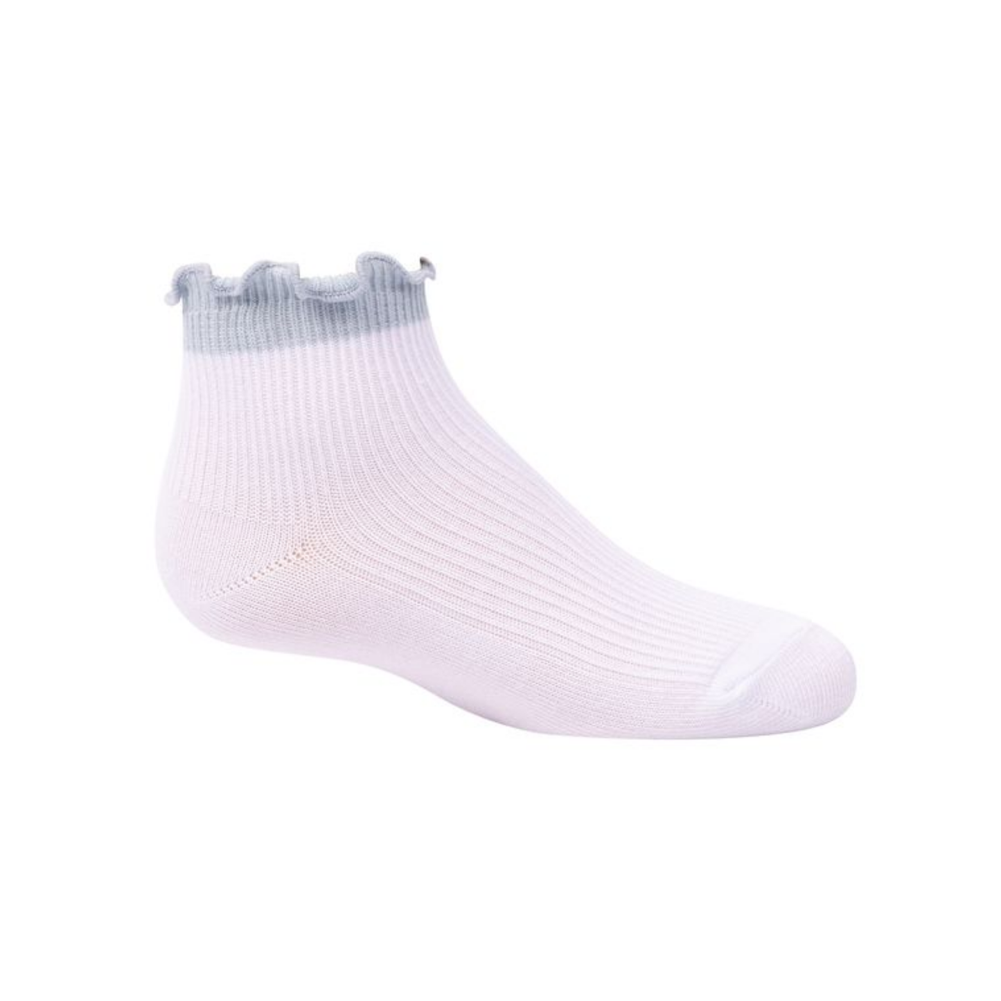 Zubii 475 Powder Blue Colored Scalloped Edge Ankle