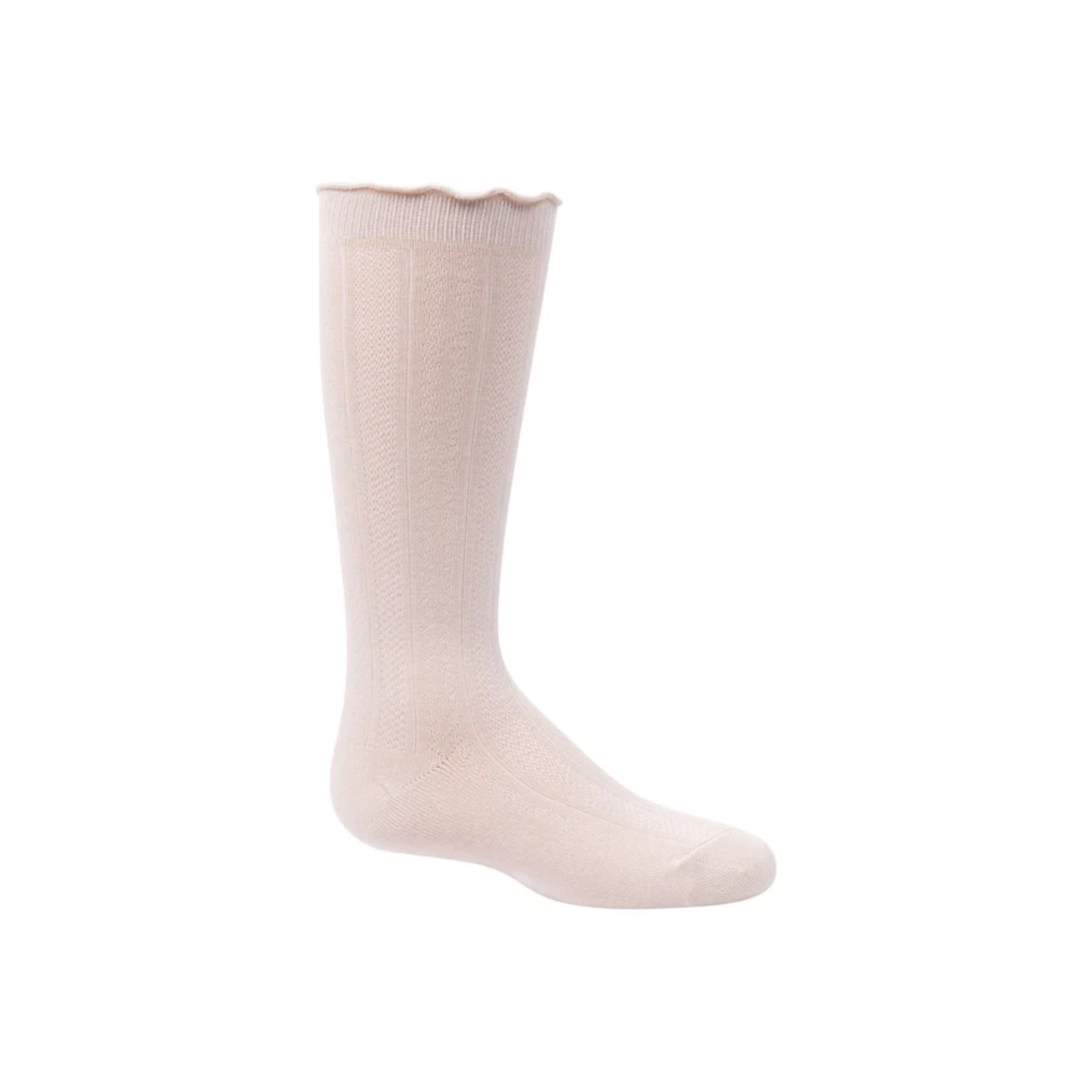 Zubii 59 Baby Pink Pattern Scalloped Edge Modal Knee