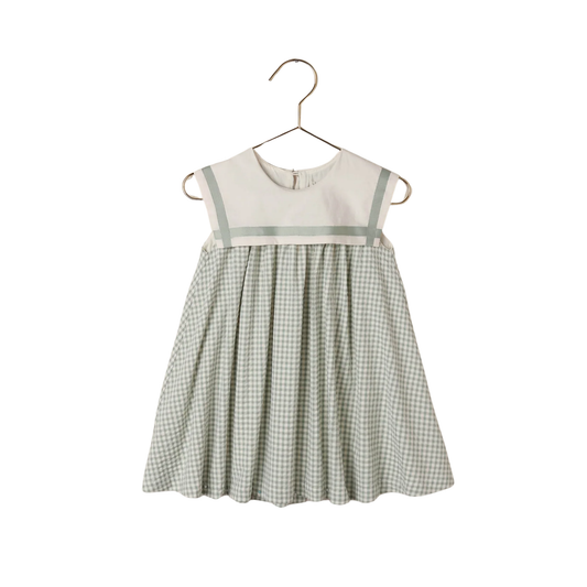 Noralee Eucalyptus Daisy Check Dress