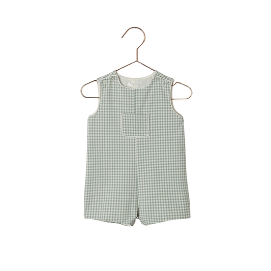 Noralee Eucalyptus Georgie Check Romper