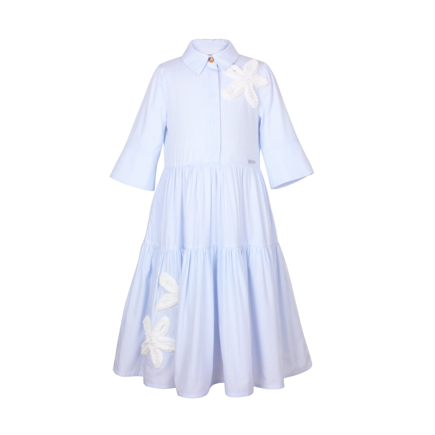 Jessie And James Sky Blue Pinstripe Era Dress