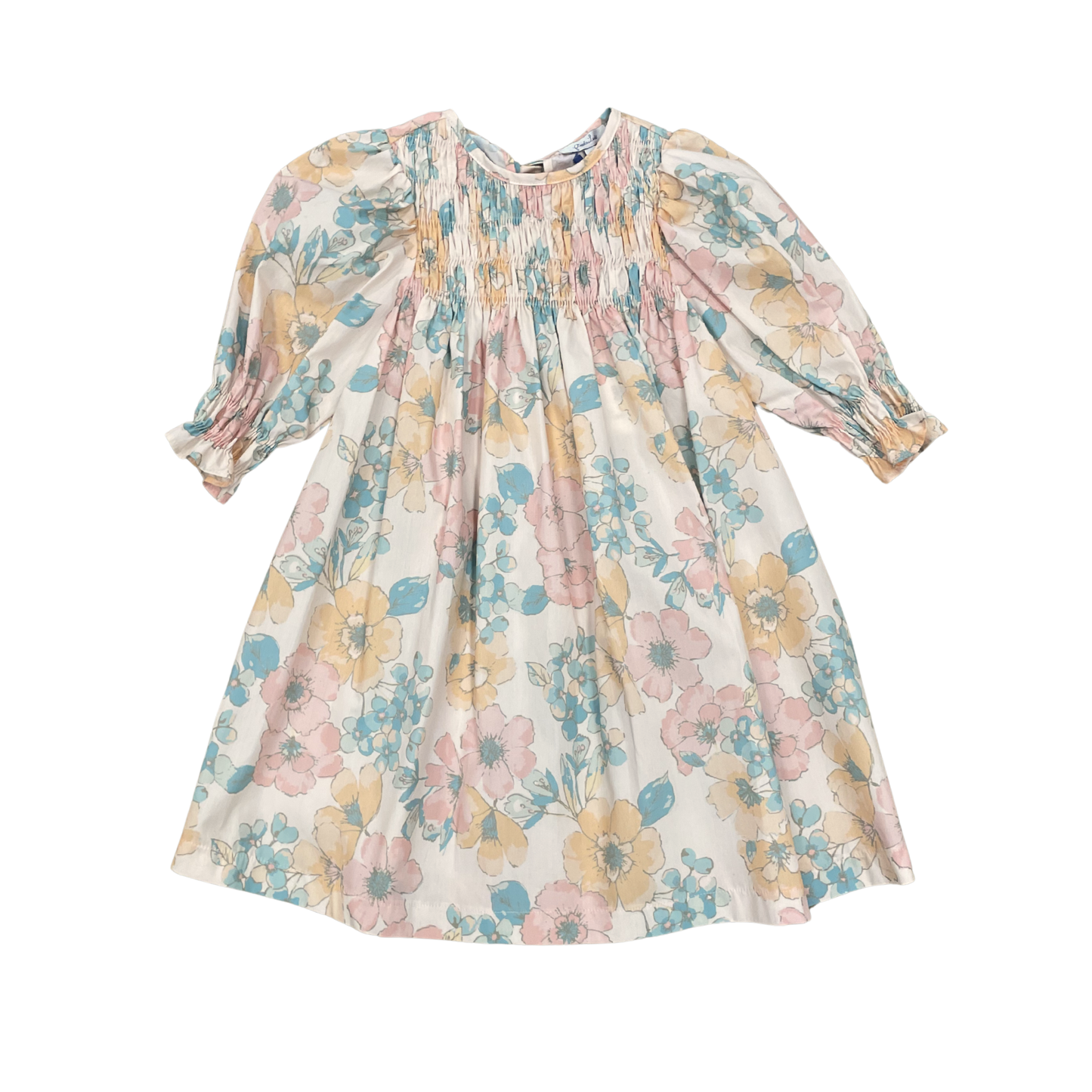 Piccola Ludo Blush 3/4 Sleeve Flower Dress