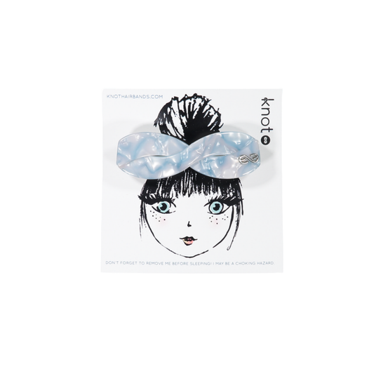 Knot Blue Glass Seaglass Barrette