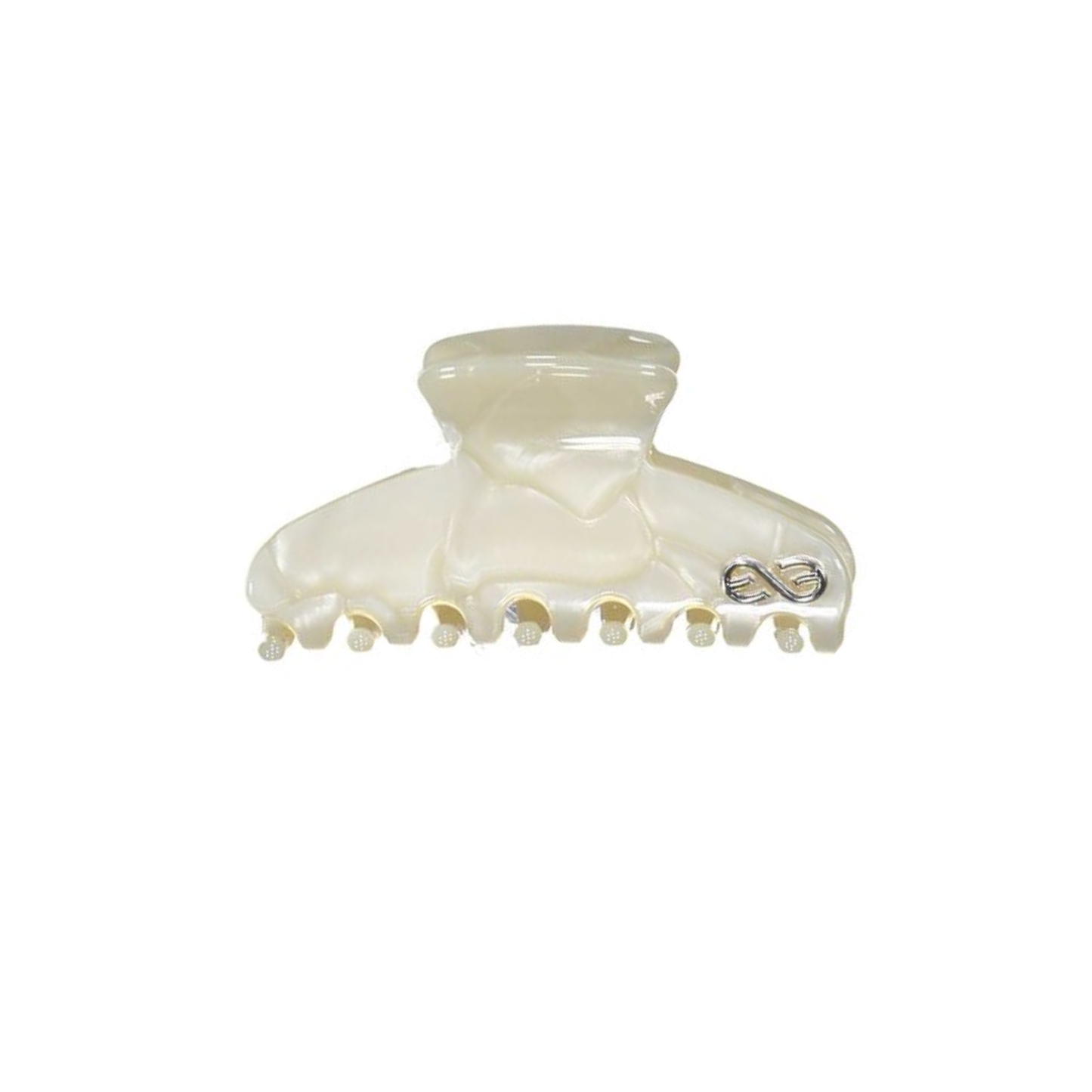 Knot Cream Glass Seaglass Claw Clip