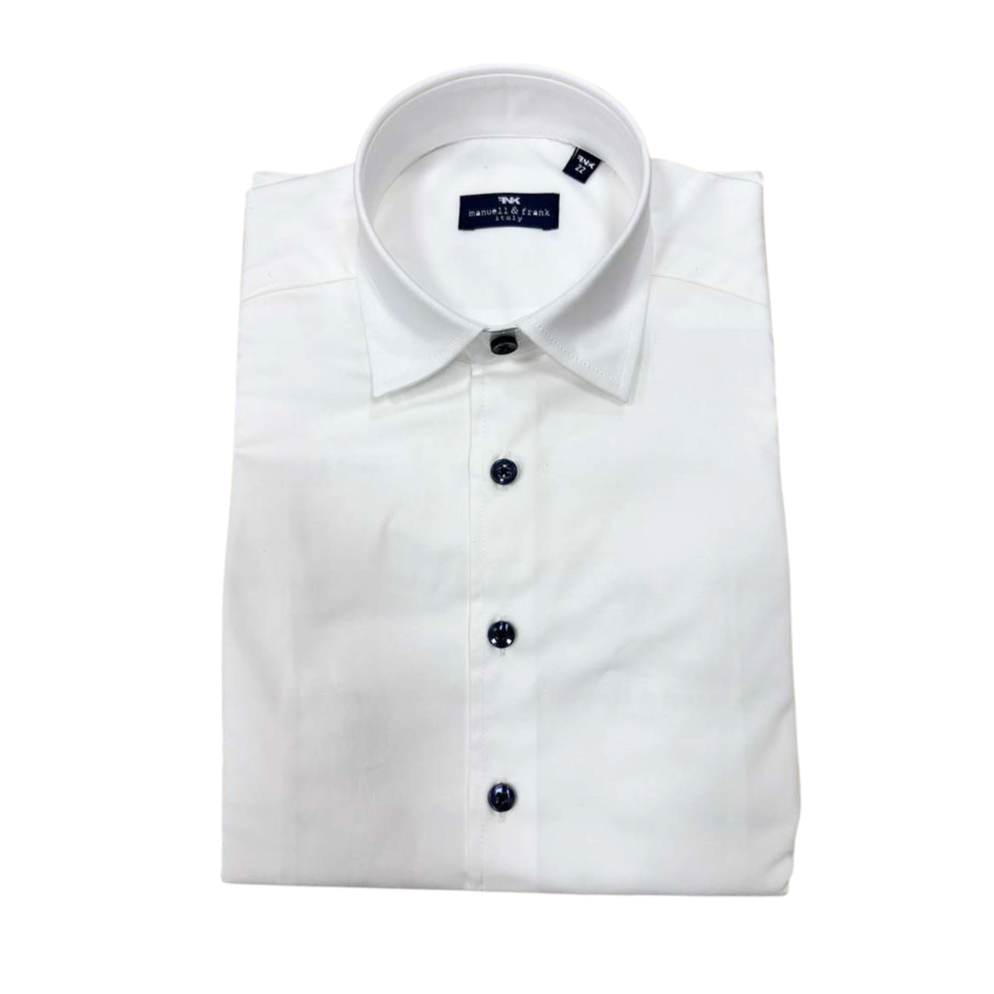 Manuell & Frank White Milano Constracst Button Shirt