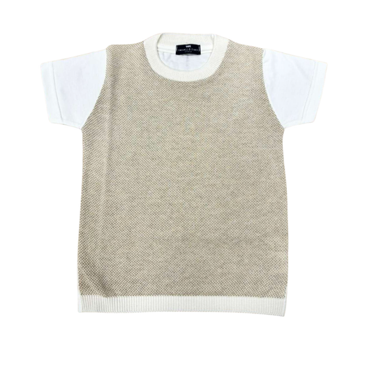 Manuell & Frank Sand Sabbia Knit Short Sleeve Tee