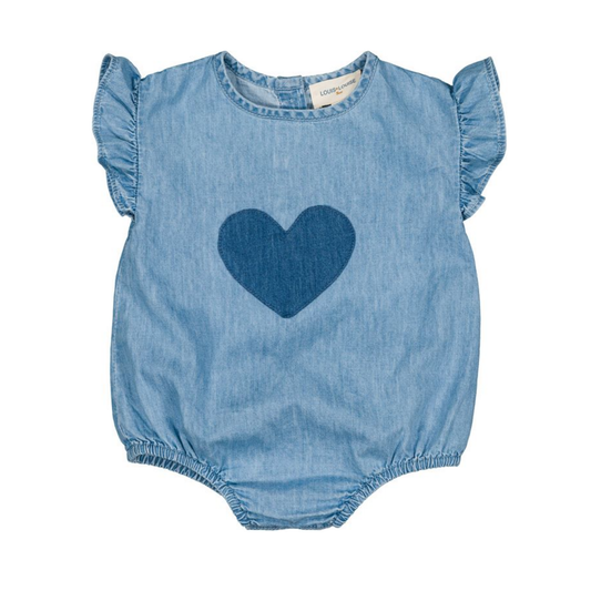 Louis Louise Light Blue Billie Chambray Romper