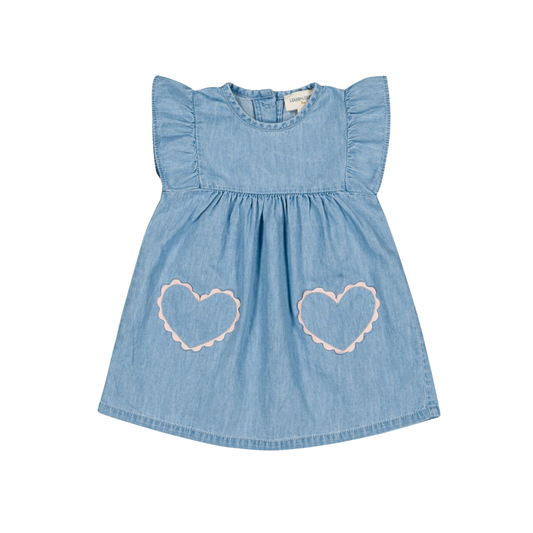 Louis Louise Light Blue Ethie Chambray Sleeveless Dress