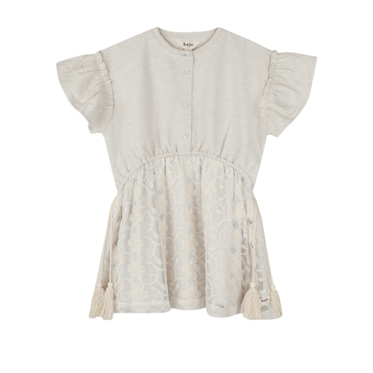 Baje Off-white  Claudie Lace Short Sleeve Dress