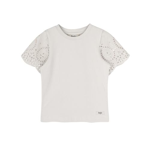 Baje White coconut Embellished Short Sleeve Top