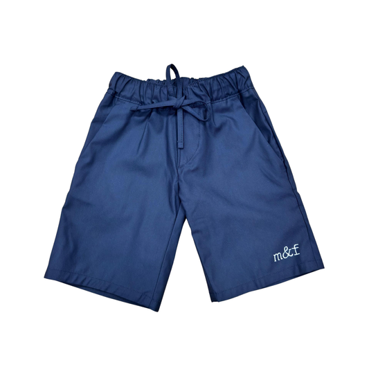 Manuell & Frank Dark Navy Relaxed With Adjustable Waist Shorts