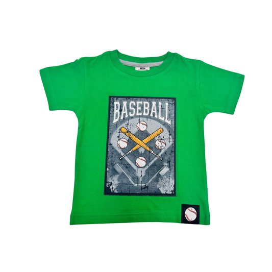 Mish Green Baseball Short Sleeve Tee