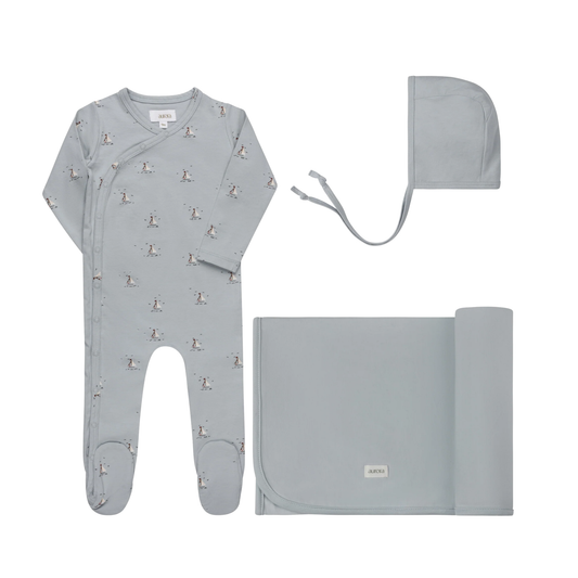 Aurora Blue Jersey Cotton Nautical Collection Take Me Home Set