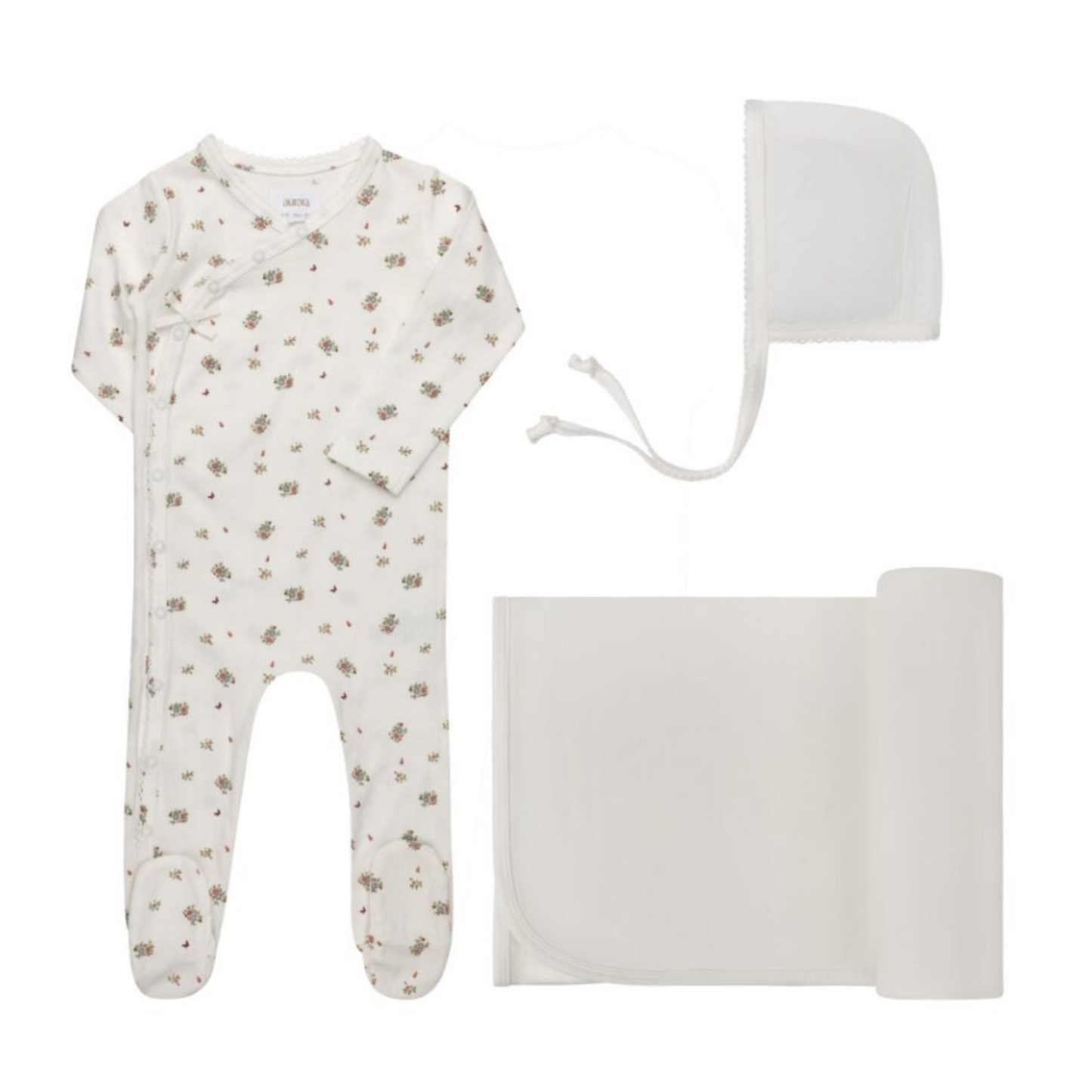 Aurora Ivory Pink Jersey Cotton Floral Print Collection Take Me Home Set