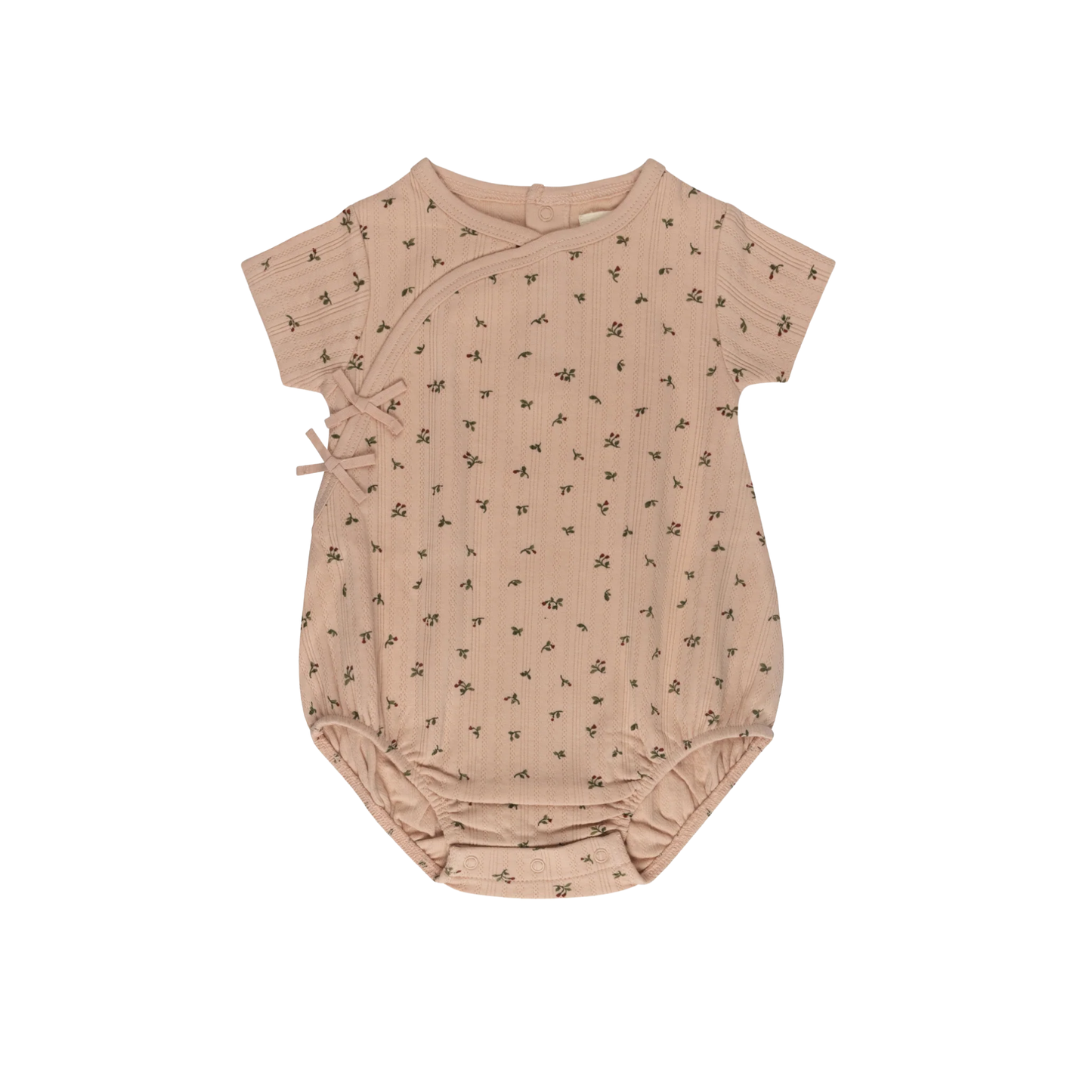Ely's & Co Pink Floral Pointelle Collection Romper