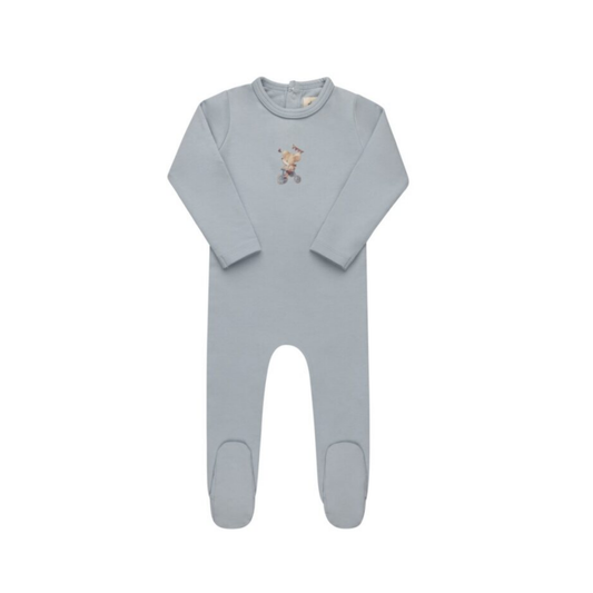 Ely's & Co Blue French Terry Footie