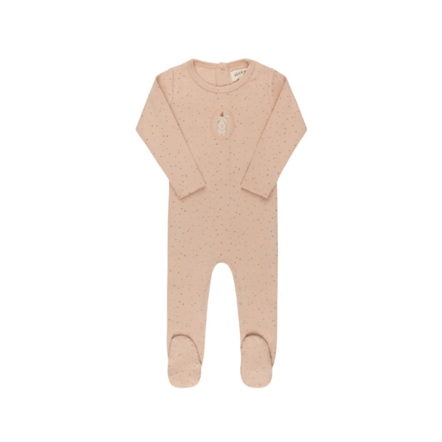 Ely's & Co Pink Cotton Bunny Collection Footie
