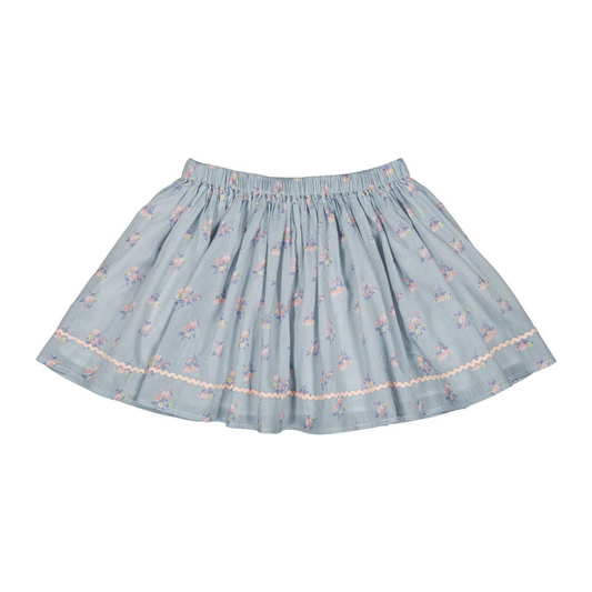 Louis Louise Blue Skirt Opera Bouquet Stripe