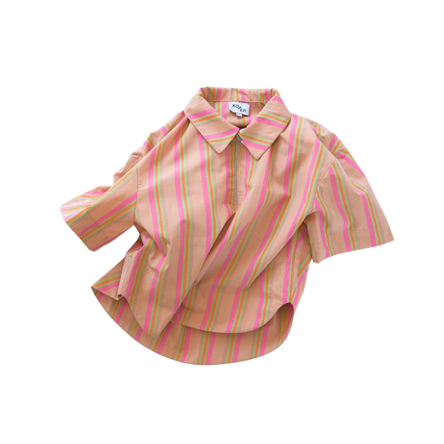 Koter Peach Ezra Oversized Stripe Shirt