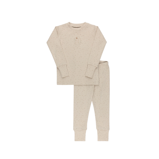 Ely's & Co Tan Cotton Bunny Collection Pajamas