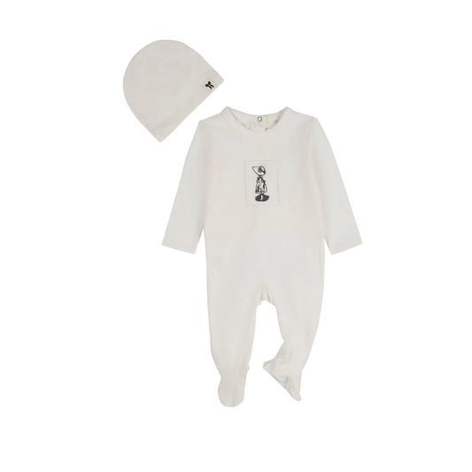 MiniMoi The Little Girl And Her Sun Bonnet 2 Pc Footie Set