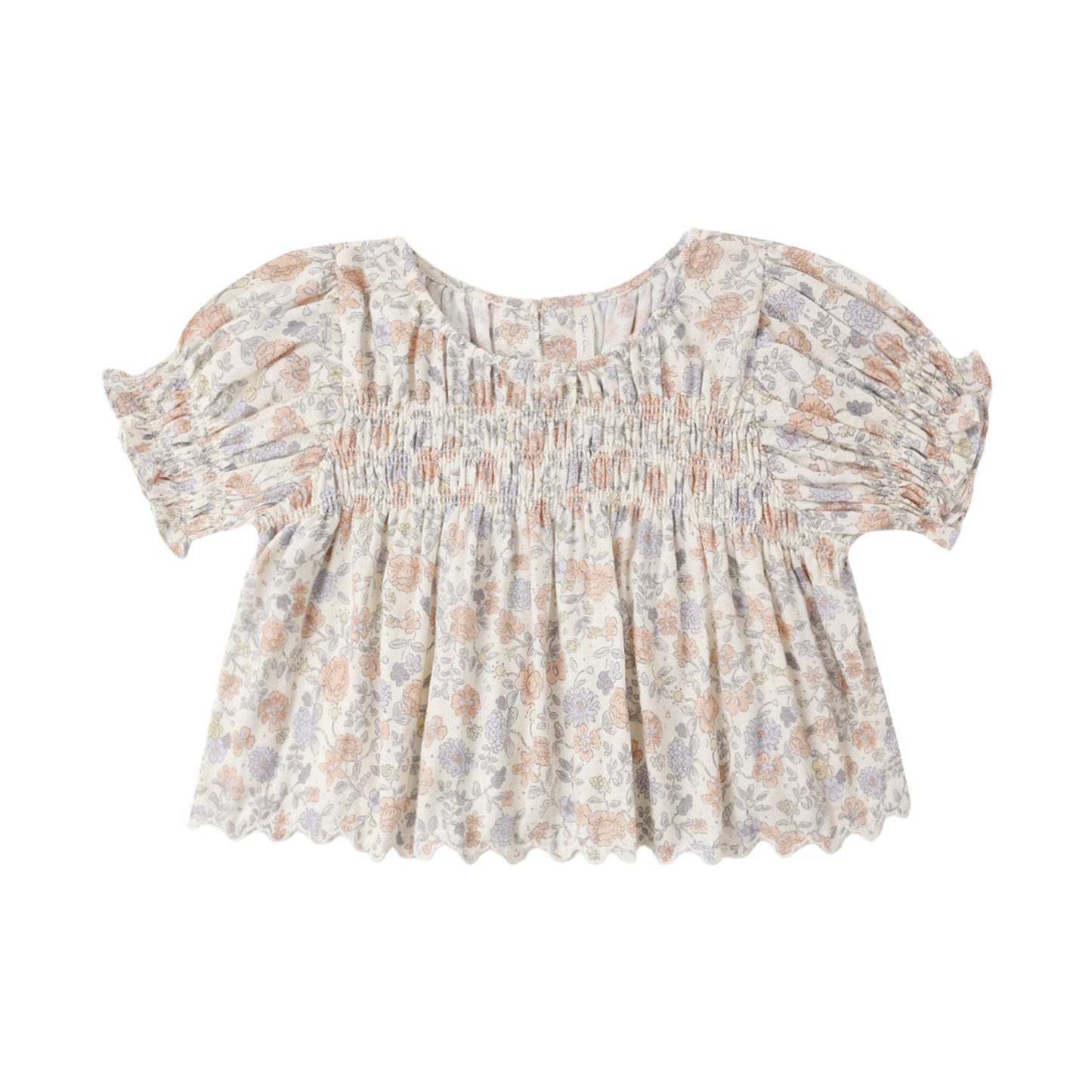 Rylee+Cru Ivory Bloom Short Sleeve Top