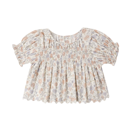 Rylee+Cru Ivory Bloom Short Sleeve Top