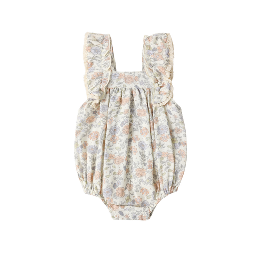 Rylee+Cru Ivory Maya Bloom Romper