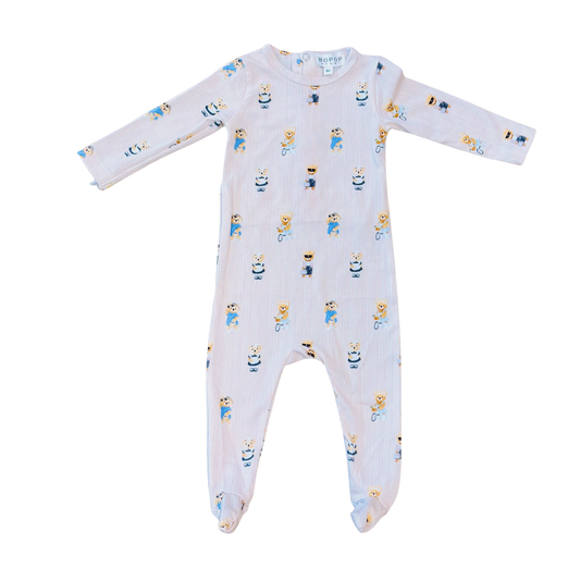 Bopop Pink Bear Footie