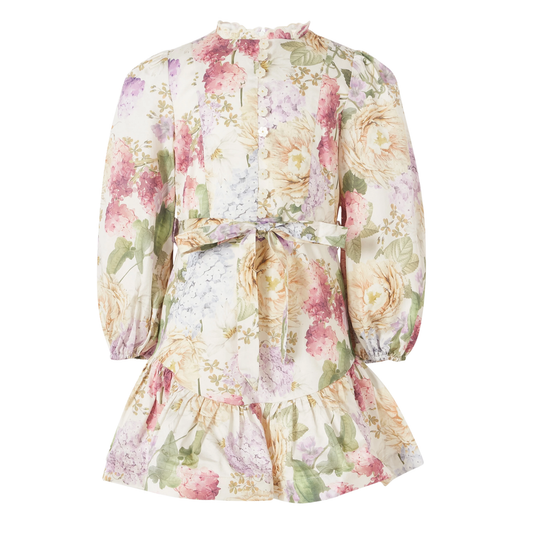 Marlo Kids Floral Seraphina Sleeve Cotton Mini Dress