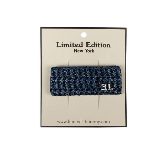 Limited Edition Dusk Blue Crochet Raffia Hair Clip