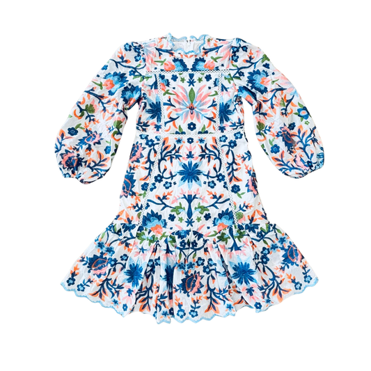 Marlo Kids Multi Sarah Embroidered Mini Dress