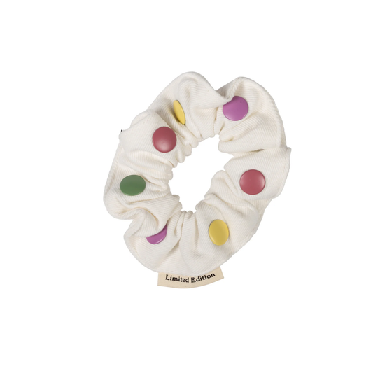 Limited Edition White Denim Snap Scrunchie