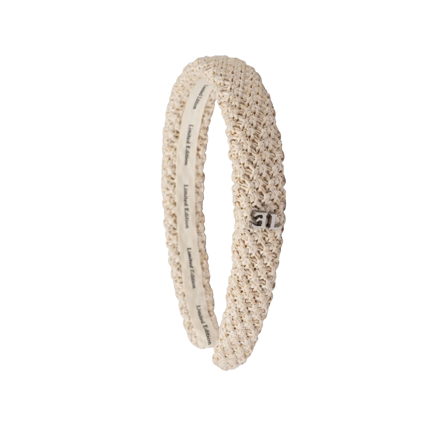 Limited Edition Pale Beige Crochet Raffia Headband