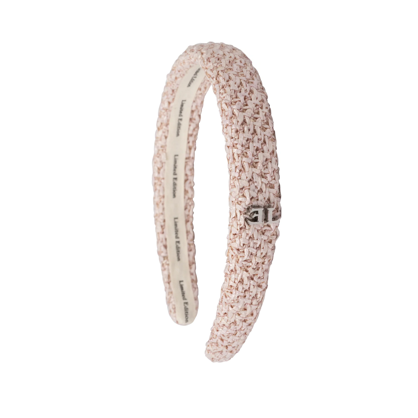 Limited Edition Powder Pink Crochet Raffia Headband