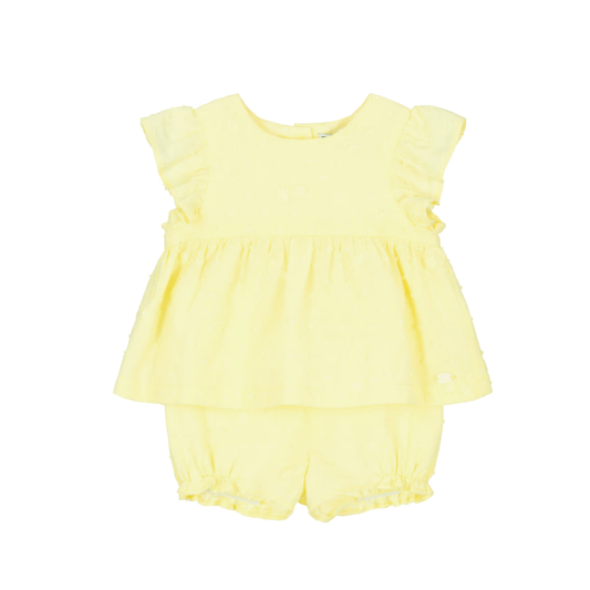 Tartine Et Chocolat Citrus Ruffle Sleeve Set