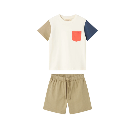 Marmar Colour Block/Rope Tad Shorts Set