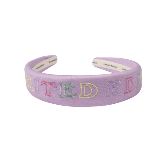Limited Edition Lavender Embroidered Logo Headband