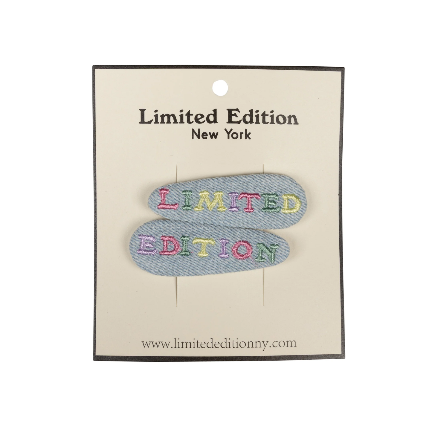 Limited Edition Light Blue Embroidered Logo Snap Clip Set
