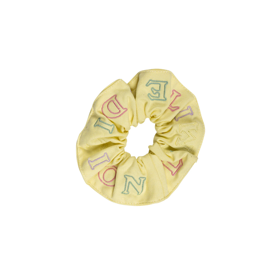 Limited Edition Yellow Embroidered Logo Scrunchie