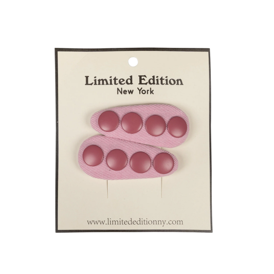 Limited Edition Pale Pink Denim Snap Snap Clip Set