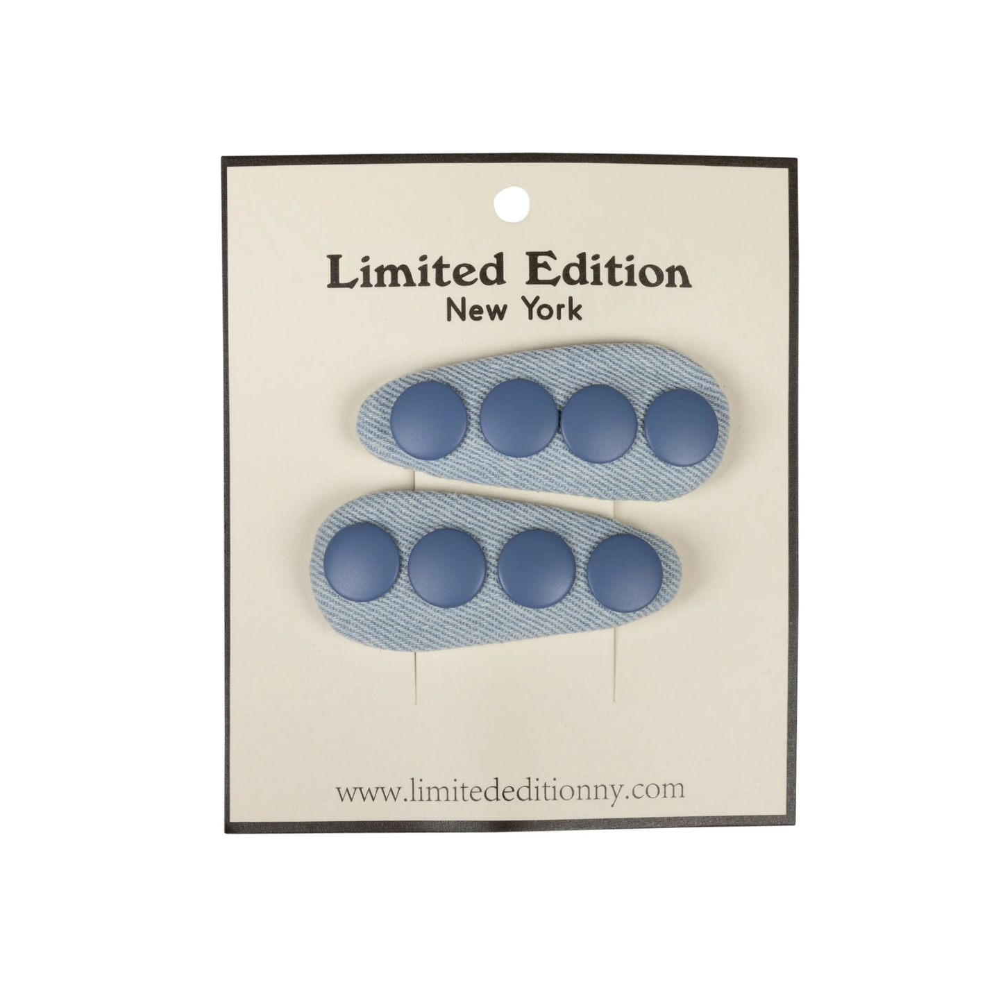 Limited Edition Light Blue Denim Snap Snap Clip Set