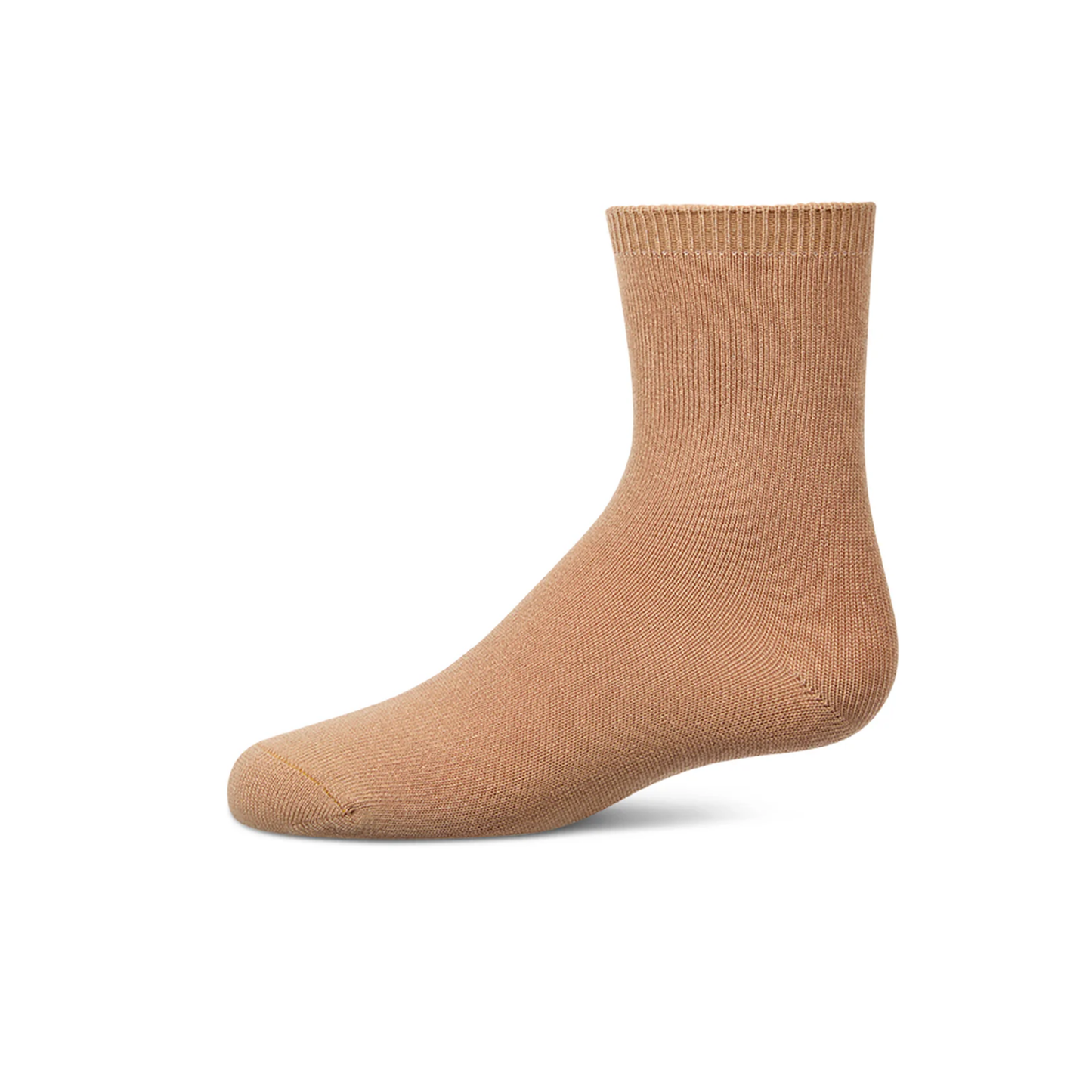 Memoi Sandstone Toddlers and Kids Basic Soft Rayon from Bamboo Crew Socks