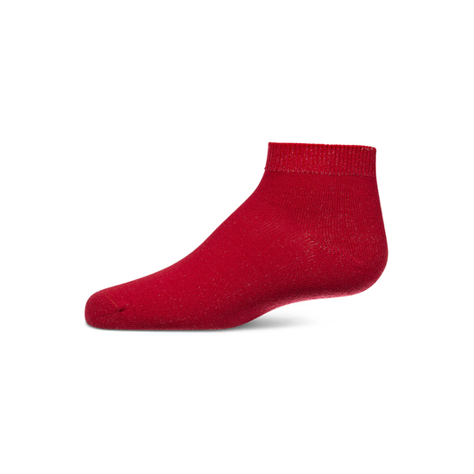 Memoi Cherry Red Kids Basic Soft Rayon from Bamboo Anklet Socks