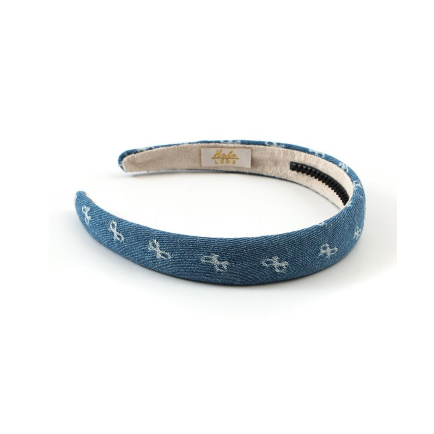 Halo Rae Denim Signature Bow Printed Headband